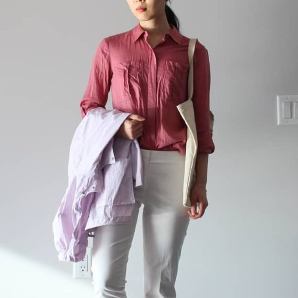 Theory Pink Cotton Voile Shirt